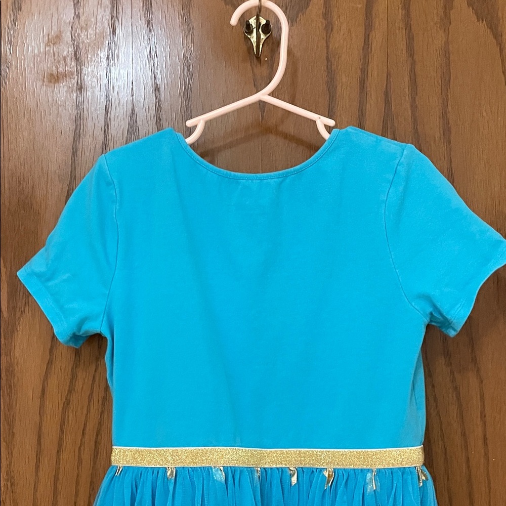 DISNEY UGC Girls size large (10/12) Blue Gold Live Action Little Mermaid Dress - Picture 6 of 9